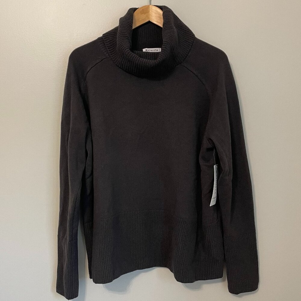 NWT Athleta Brown Wool Cashmere Alpine Turtleneck Sweater